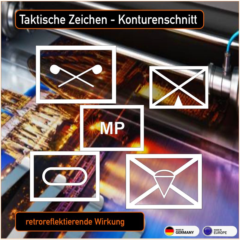 Taktische Zeichen Militär Konturenschnitt, Aufkleber