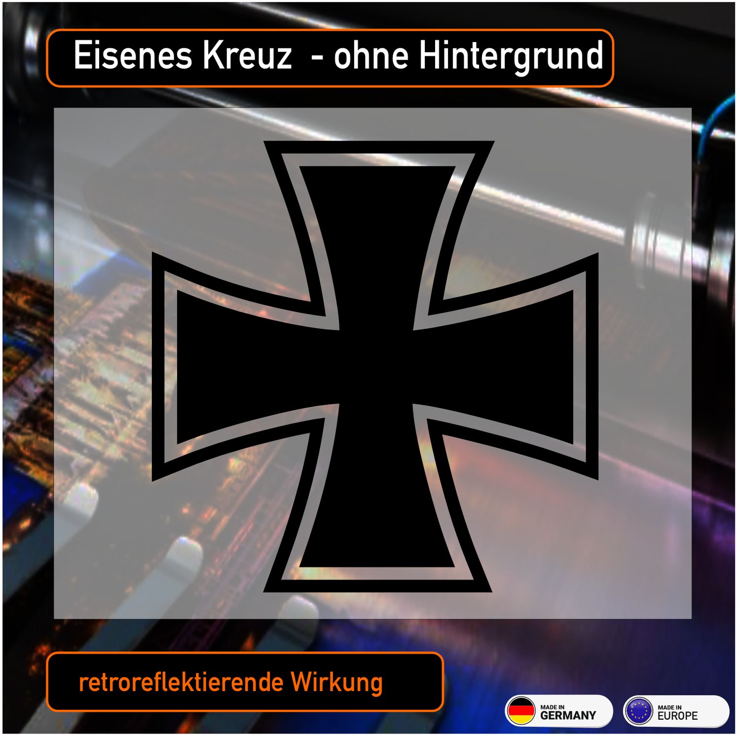 Eisernes Kreuz Konturgeschnitten- Aufkleber