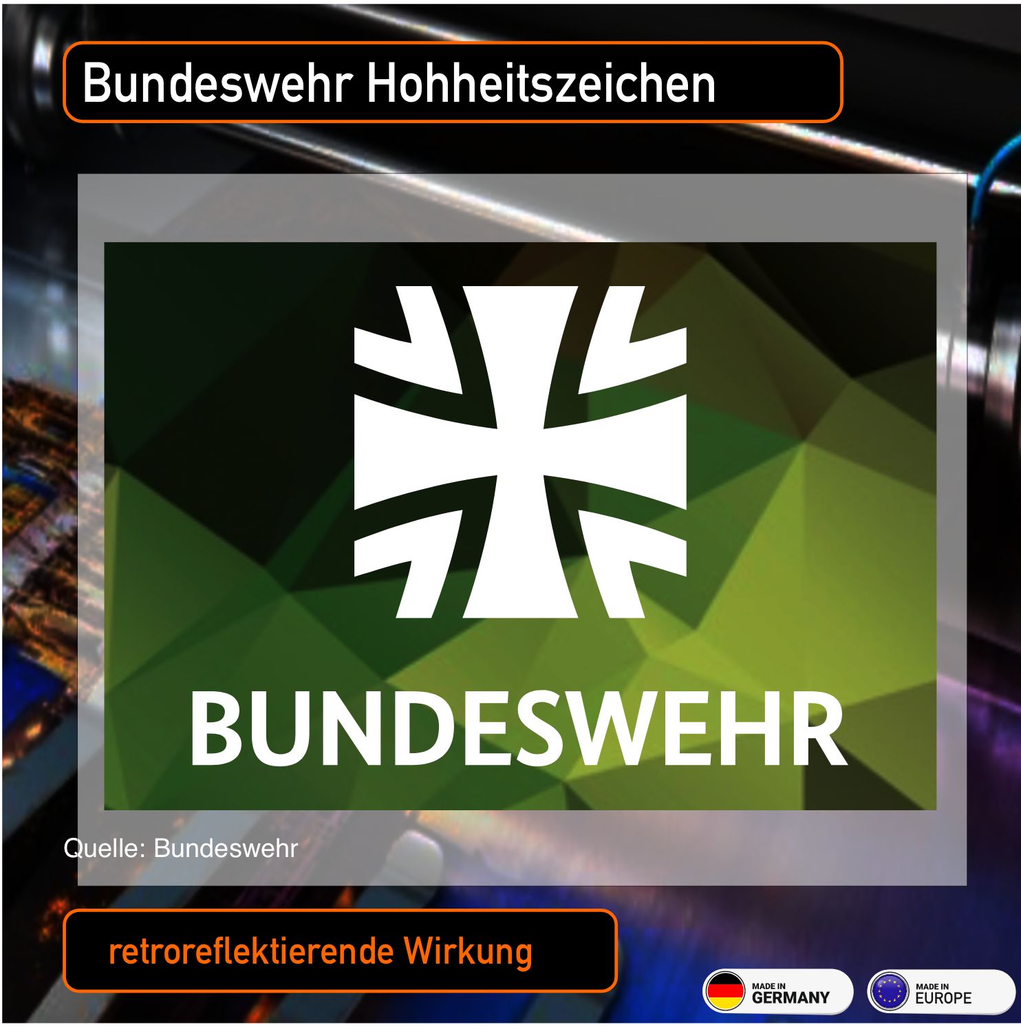 Bundeswehr Camouflage Tarnfarbe Aufkleber