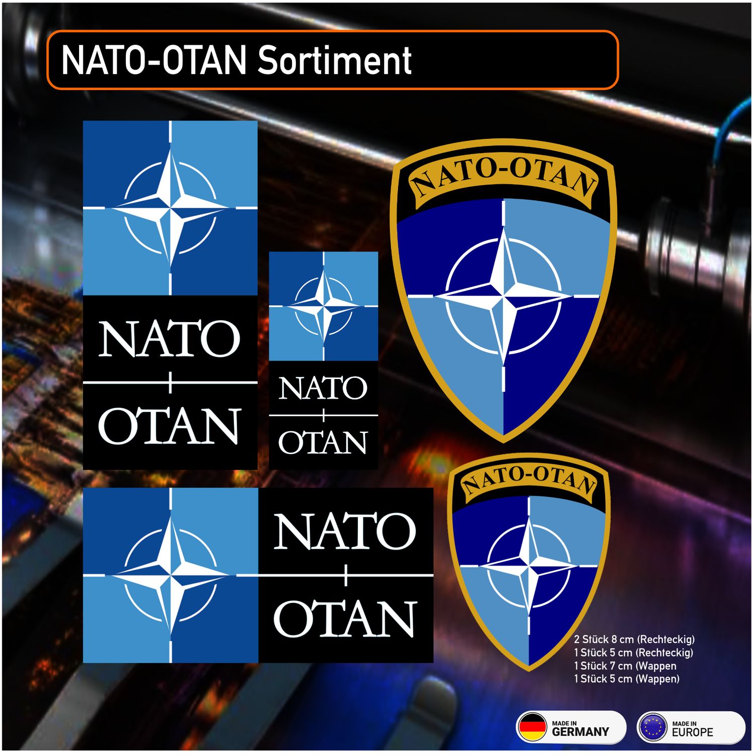NATO Wappen Sortiment - Aufkleber