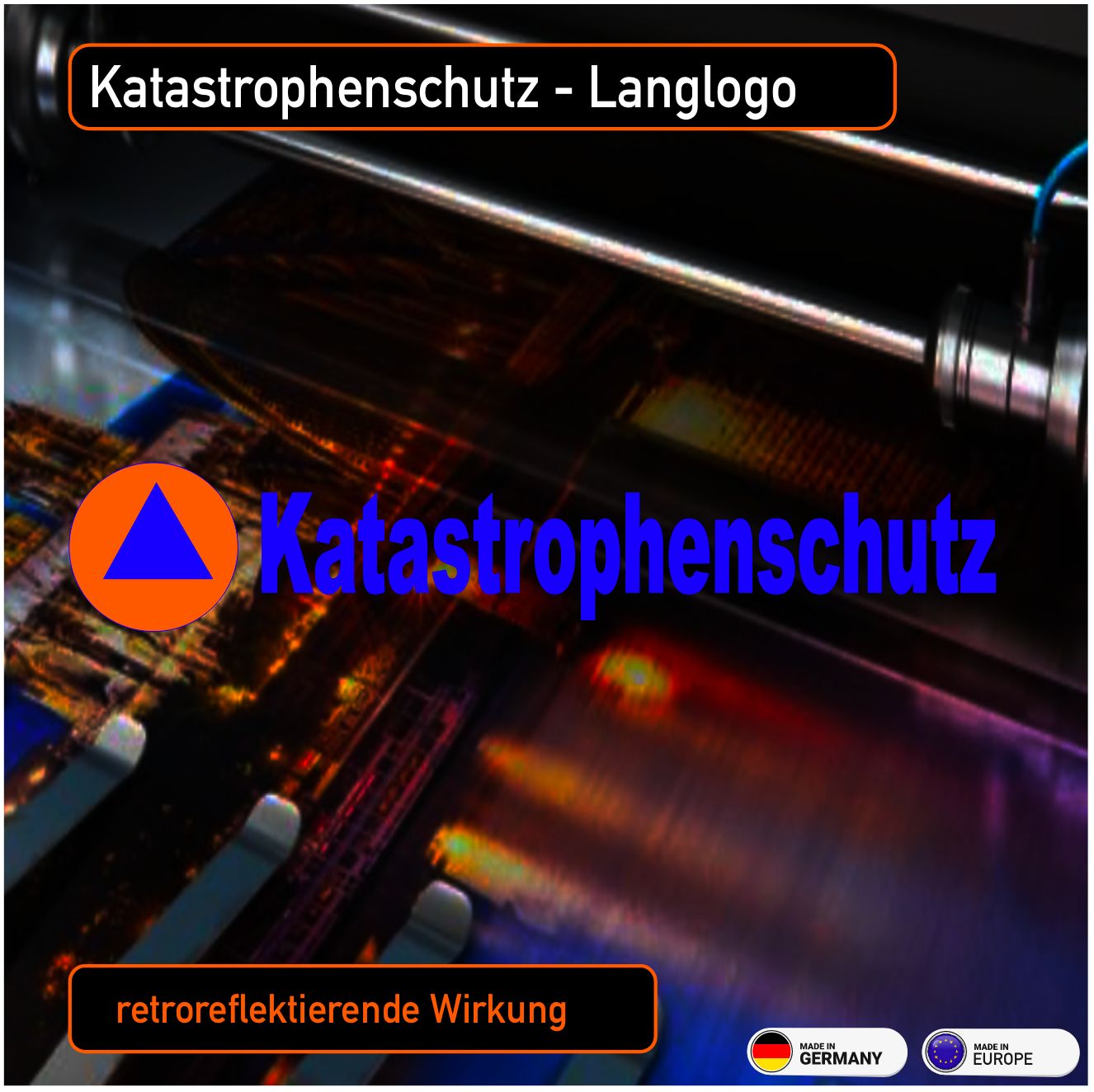 Katastrophenschutz  Langlogo  Aufkleber
