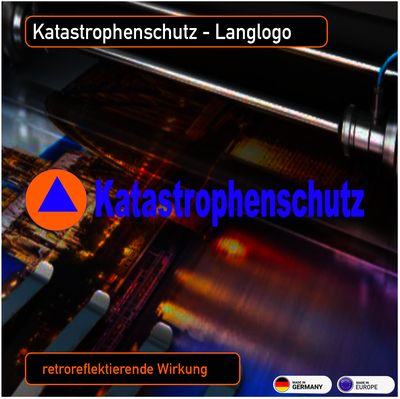 Katastrophenschutz  Langlogo  Aufkleber
