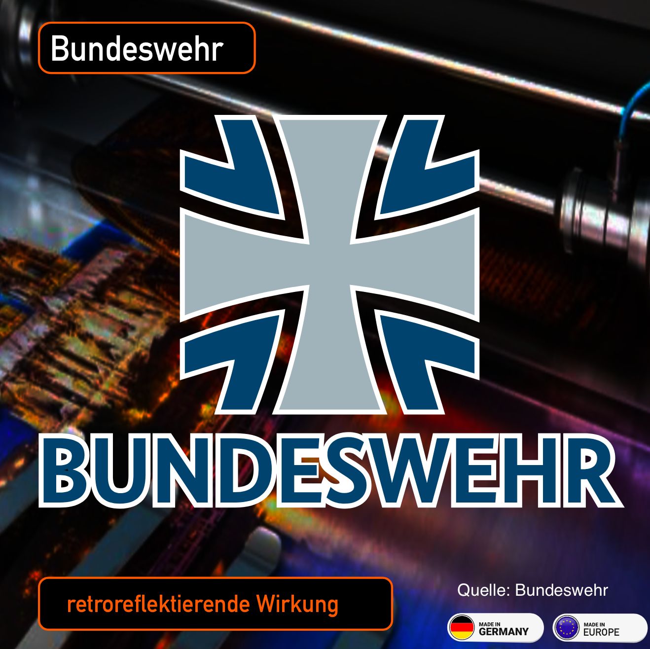 Bundeswehr Logo mit Schrift, Aufkleber