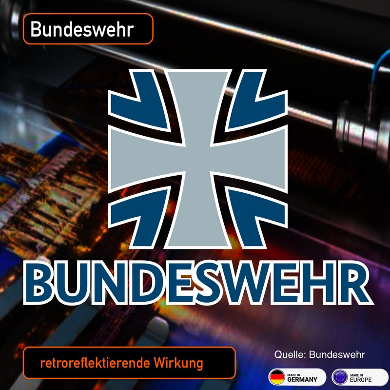 Bundeswehr Logo mit Schrift, Aufkleber