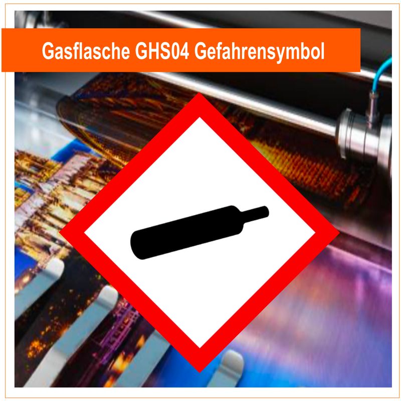Gasflasche GHS04 Gefahrensymbol - Folie