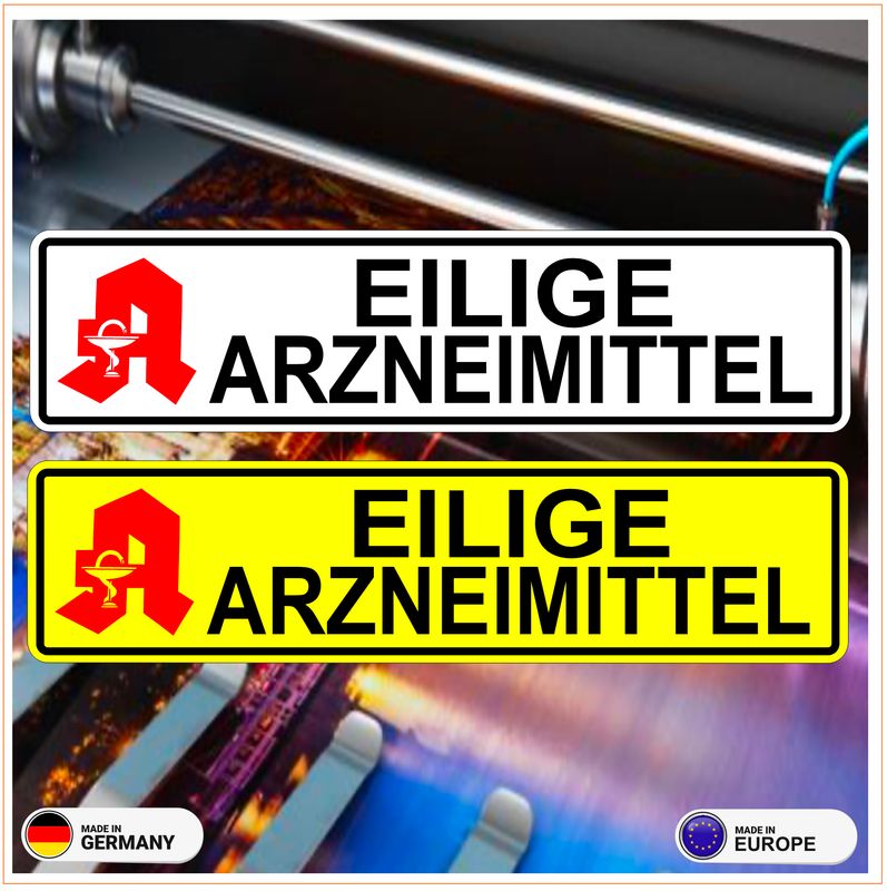 Eilige Arzneimittel Aufkleber - Kompaktlogo Eilige Arzneimittel Aufkleber - Kompaktlogo