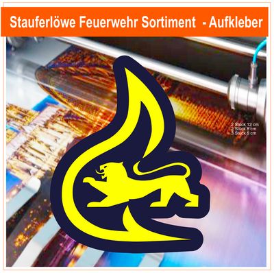 Feuerwehr Stauferlöwe Rundlogo - Aufkleber