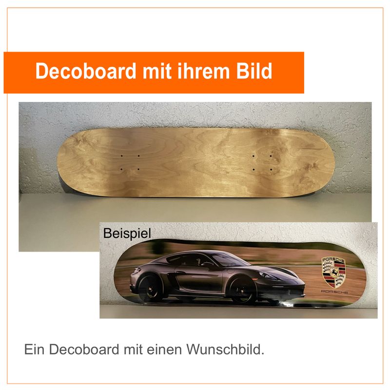 Decoboard Skateboard mit ihrem Foto, Dekoration