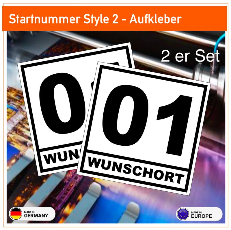 Startnummer Style 2
