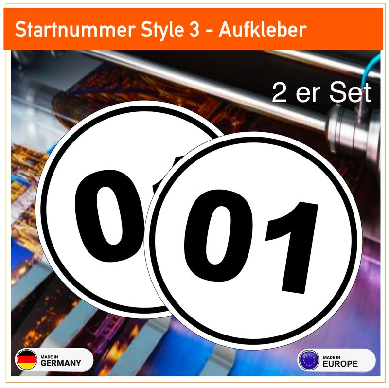 Startnummer Style 3