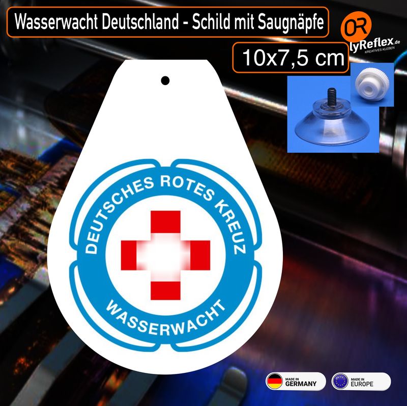 Wasserwacht  Wappen, Schild mit Saugnapf