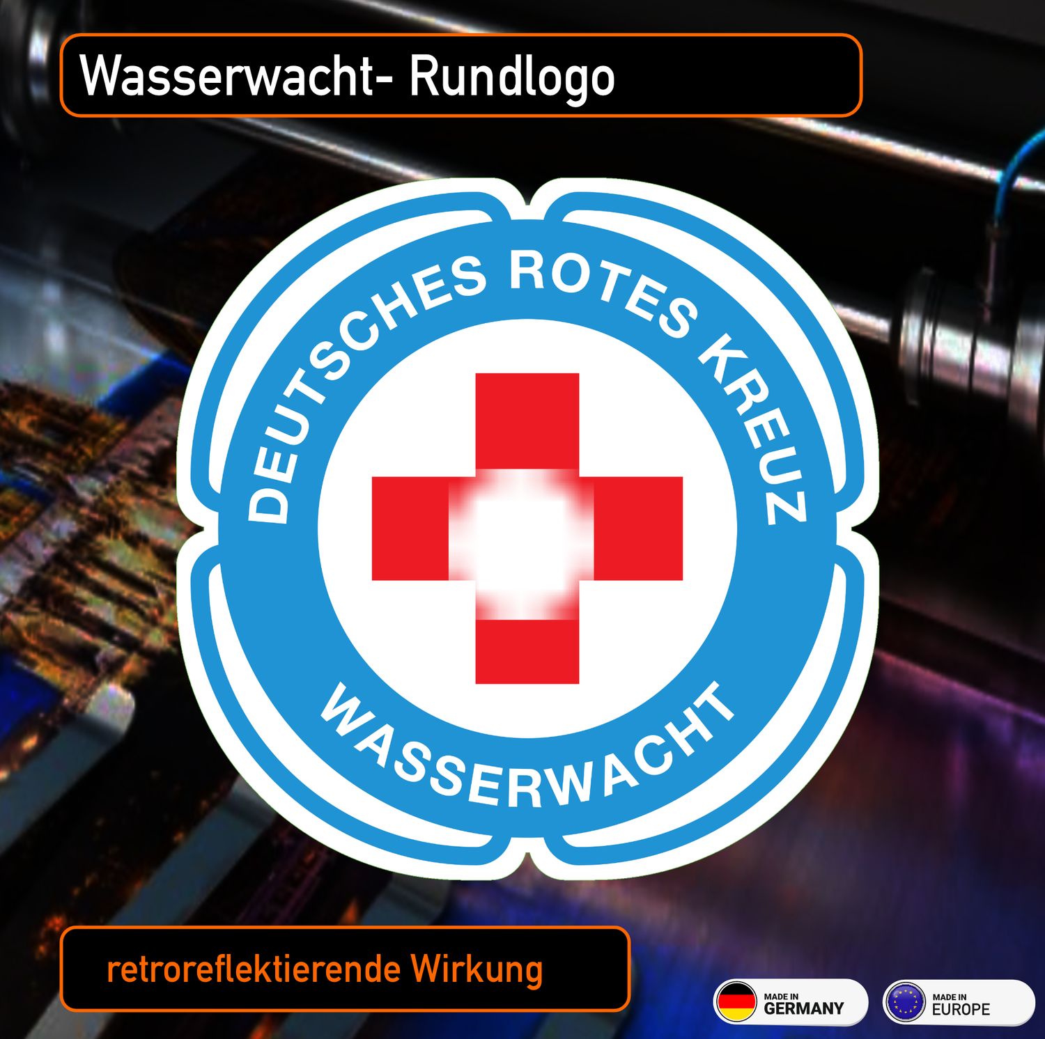 Wasserwacht - Rundlogo - Deutsches Rotes Kreuz- Aufkleber