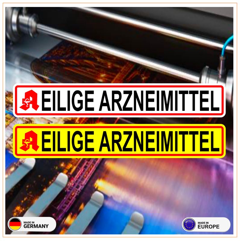 Eilige Arzneimittel Aufkleber - Langlogo Eilige Arzneimittel Aufkleber - Langlogo