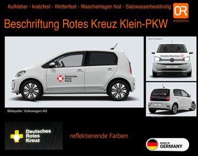 Fahrzeugbeschriftung für Rotes Kreuz Klein-PKW Fahrzeugbeschriftung für Rotes Kreuz Klein-PKW