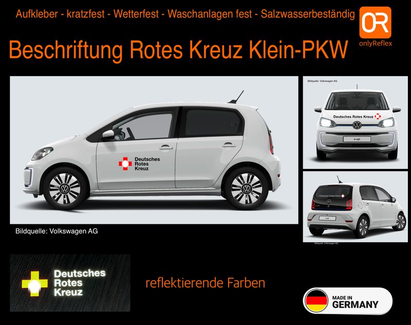 Fahrzeugbeschriftung für Rotes Kreuz Klein-PKW