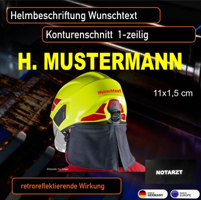 Helmbeschriftung Helmbeschriftung "Wunschtext" Konturenschnitt
