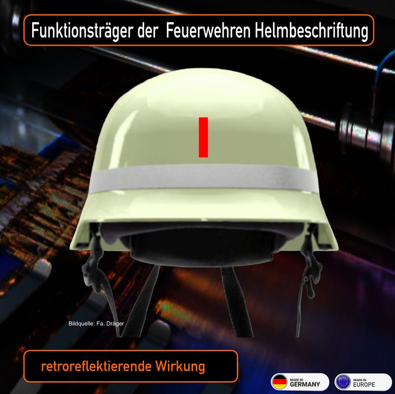 Funktionsträger der  Feuerwehren Helmbeschriftung