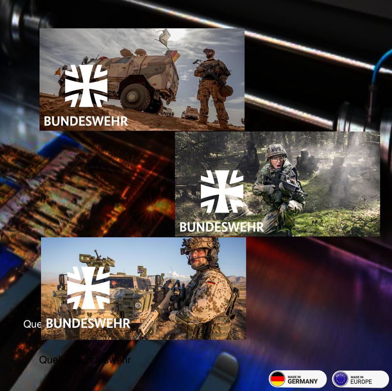 Bundeswehr 3er Sortiment - Aufkleber 10x5 cm