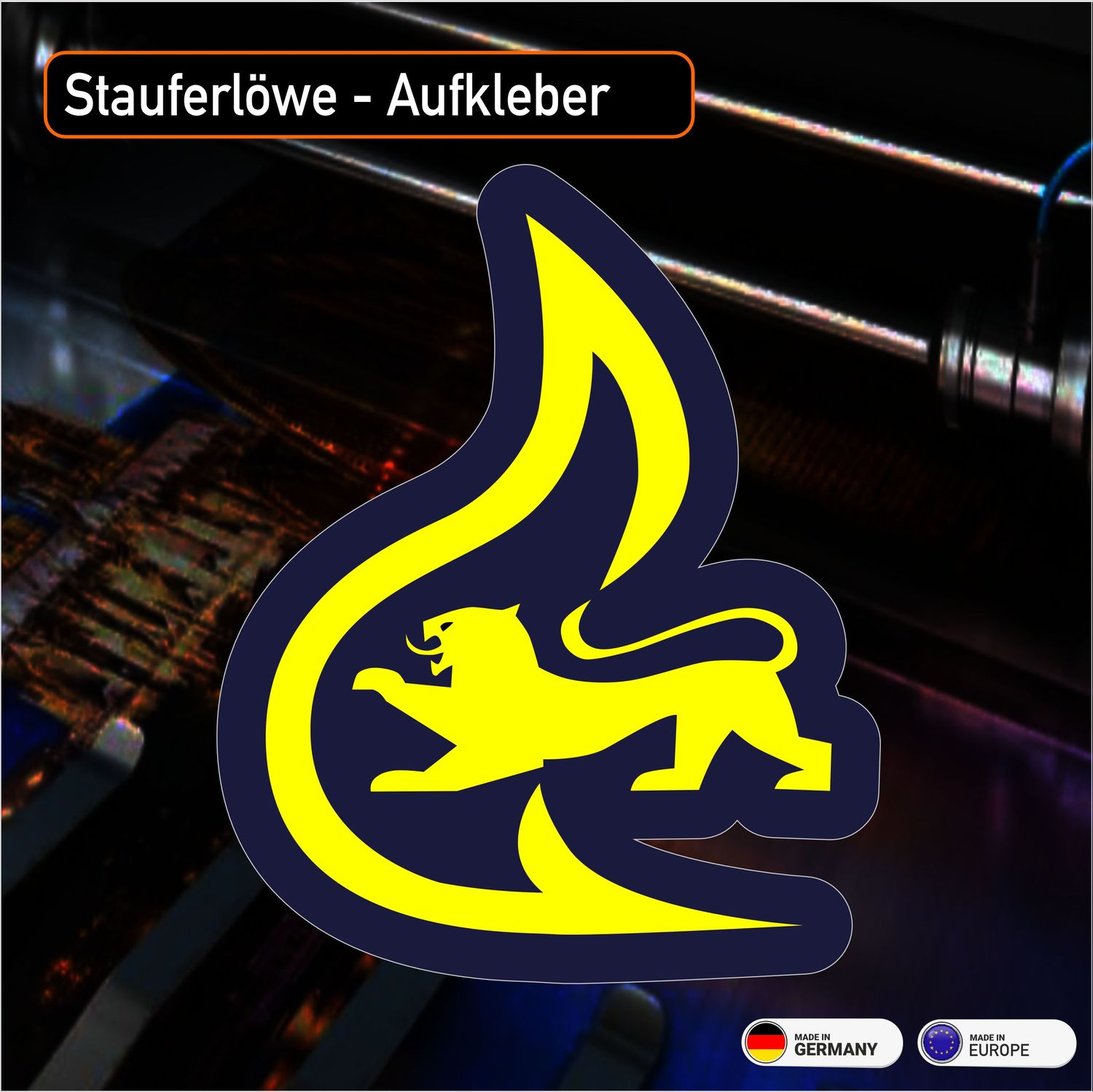 Feuerwehr Stauferlöwe Rundlogo - Aufkleber