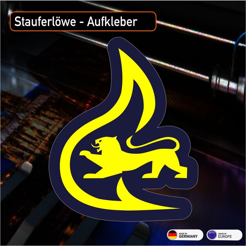 Feuerwehr Stauferlöwe Rundlogo - Aufkleber