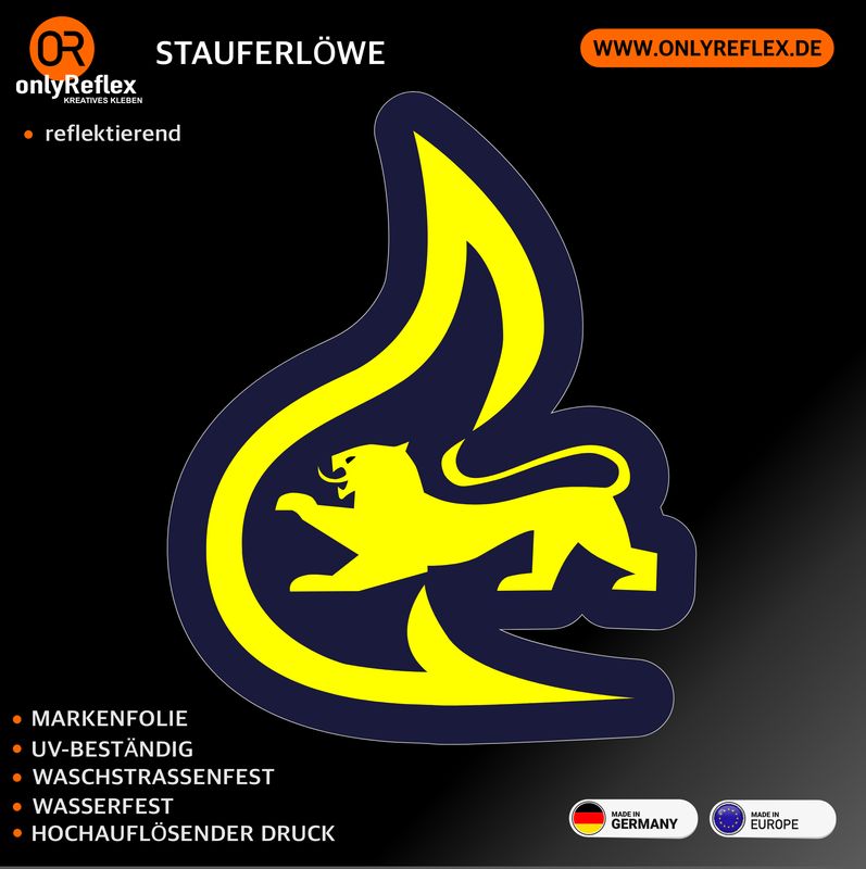 Feuerwehr Stauferlöwe Rundlogo - Aufkleber Feuerwehr Stauferlöwe Rundlogo - Aufkleber