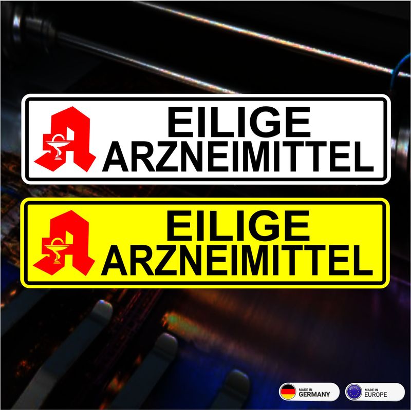 Eilige Arzneimittel Aufkleber - Kompaktlogo Eilige Arzneimittel Aufkleber - Kompaktlogo