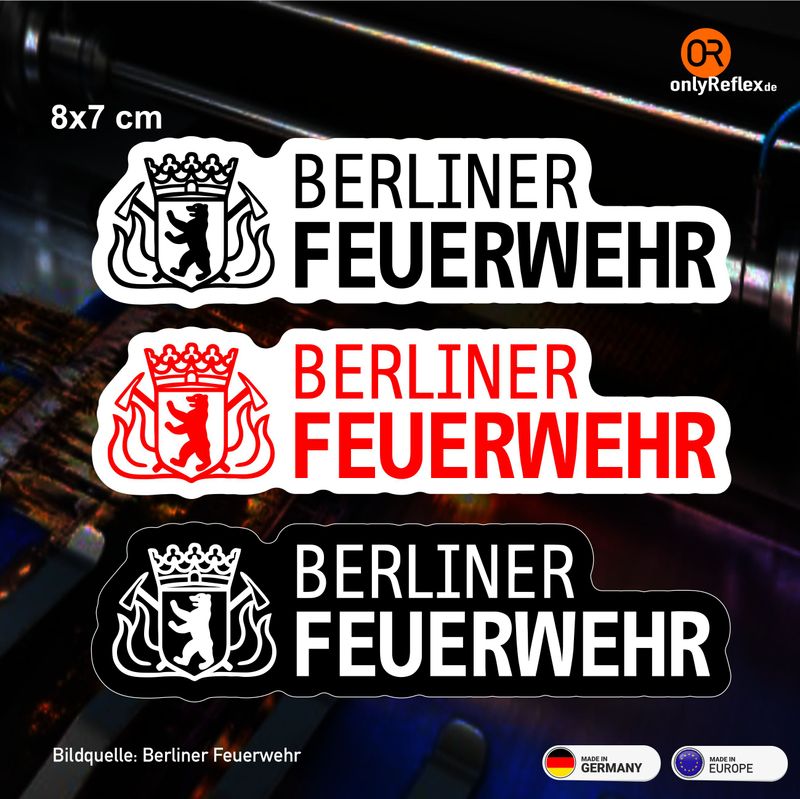Berliner Feuerwehr Langlogo - Aufkleber Berliner Feuerwehr Langlogo - Aufkleber