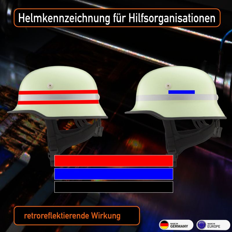 Helmkennzeichnung für  Hilfsorganisationen