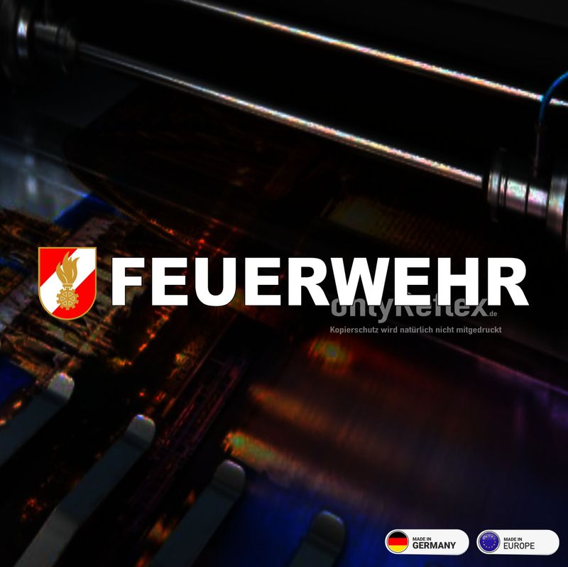 Feuerwehr Österreich Langlogo Aufkleber Konturenschnitt