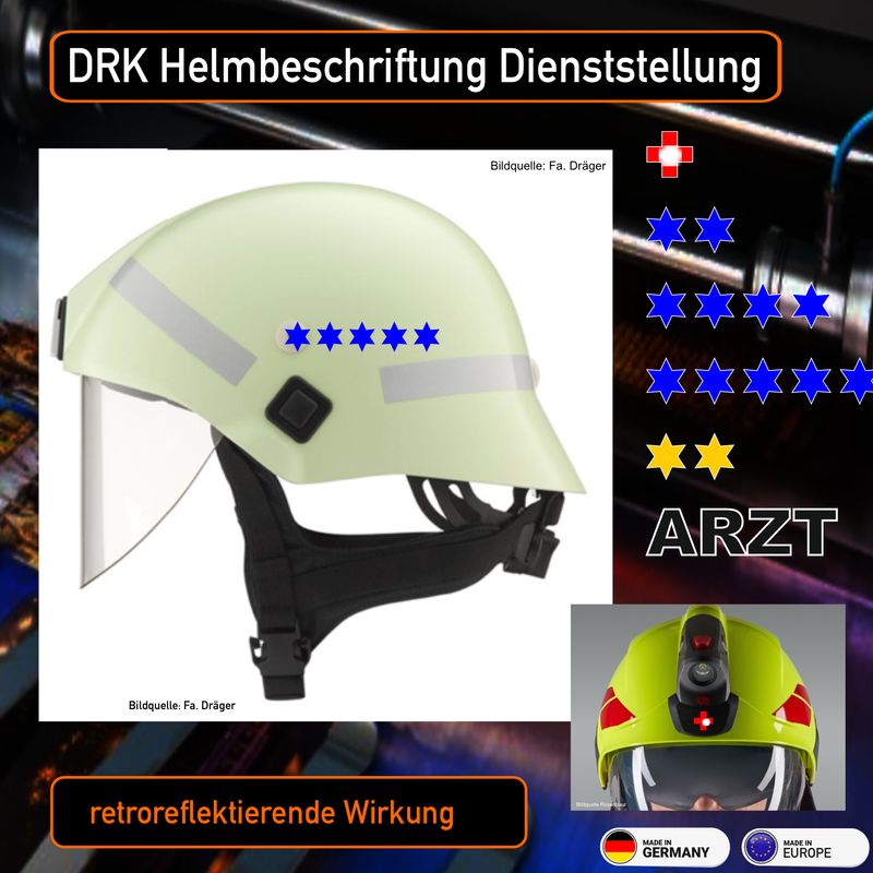 Deutsches Rotes Kreuz Führungsqualifikation - Helmkennzeichung