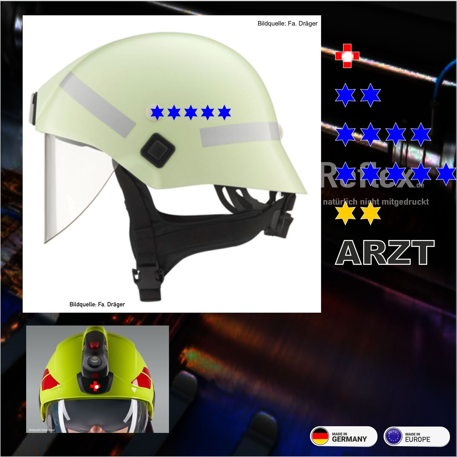 Deutsches Rotes Kreuz Führungsqualifikation - Helmkennzeichung