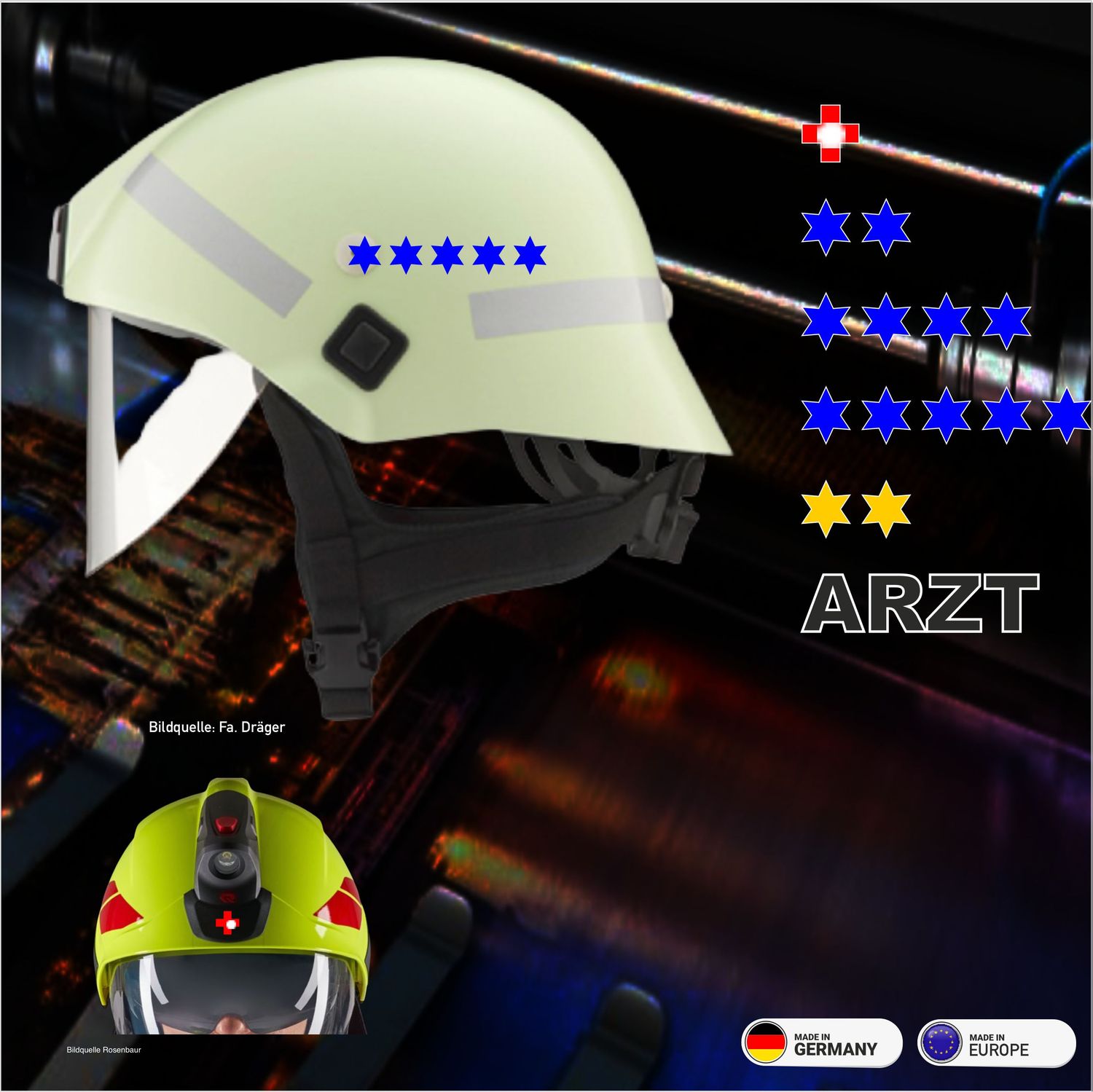 Deutsches Rotes Kreuz Führungsqualifikation - Helmkennzeichung