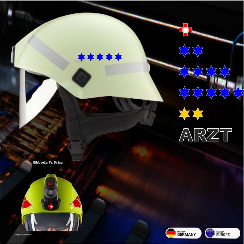 Deutsches Rotes Kreuz Führungsqualifikation - Helmkennzeichung