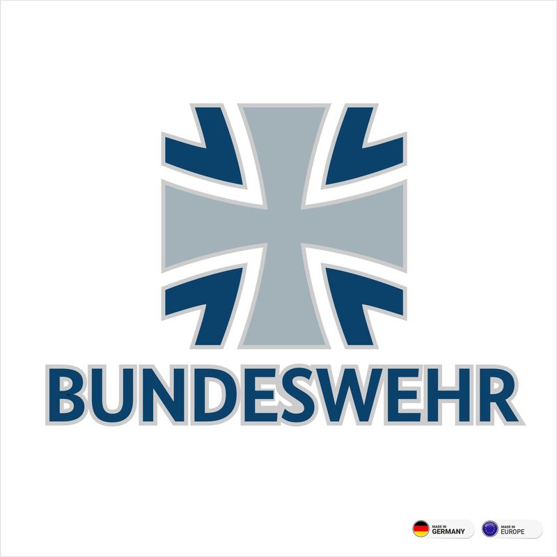 Bundeswehr Logo mit Schrift, Aufkleber