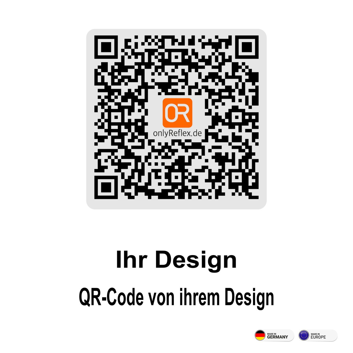 QR-Code mit Logo, Aufkleber QR-Code mit Logo, Aufkleber