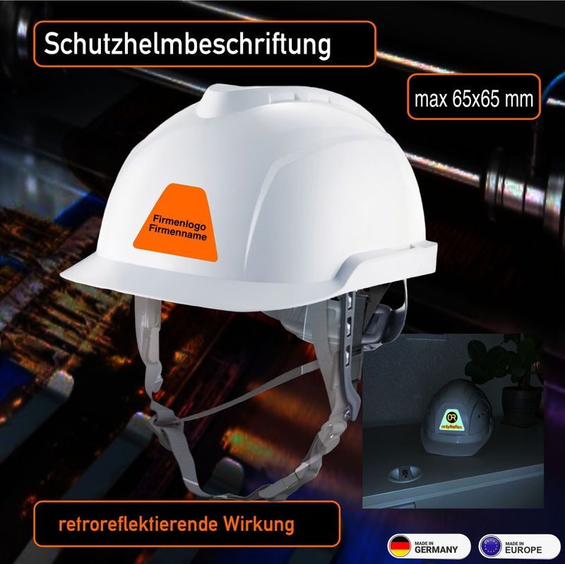 Schutzhelm Bauhelm - Helmbeschriftung Schutzhelm Bauhelm - Helmbeschriftung "Ihr Logo"
