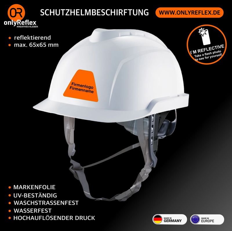 Schutzhelm Bauhelm - Helmbeschriftung Schutzhelm Bauhelm - Helmbeschriftung "Ihr Logo"