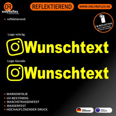 Instagram "Wunschtext" Aufkleber (3er Pack) Folienschnitt