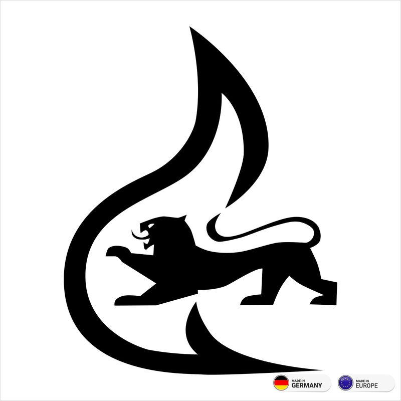 Feuerwehr Stauferlöwe Rundlogo Konturgeschnitten - Aufkleber Feuerwehr Stauferlöwe Rundlogo Konturgeschnitten - Aufkleber