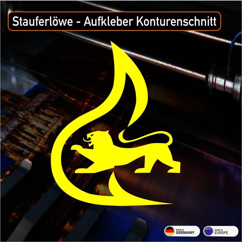 Feuerwehr Stauferlöwe Rundlogo Konturgeschnitten - Aufkleber