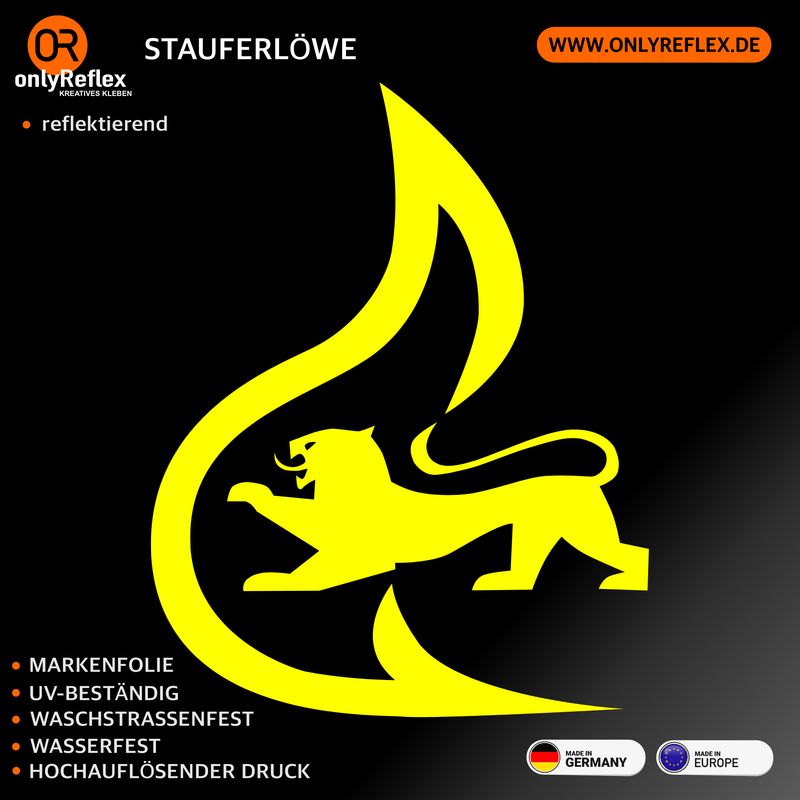 Feuerwehr Stauferlöwe Rundlogo Konturgeschnitten - Aufkleber Feuerwehr Stauferlöwe Rundlogo Konturgeschnitten - Aufkleber