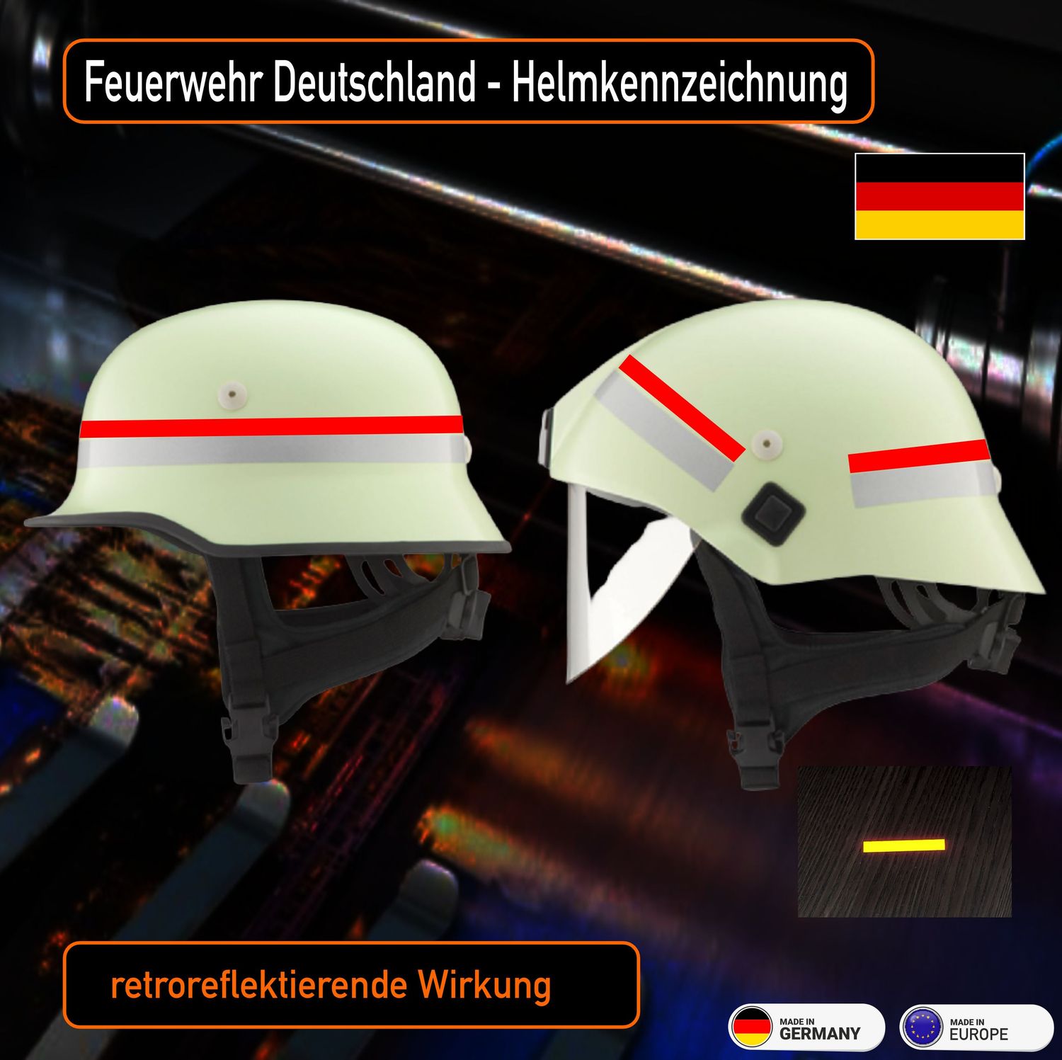 Feuerwehr Deutschland  Qualifikation Helmkennzeichnung