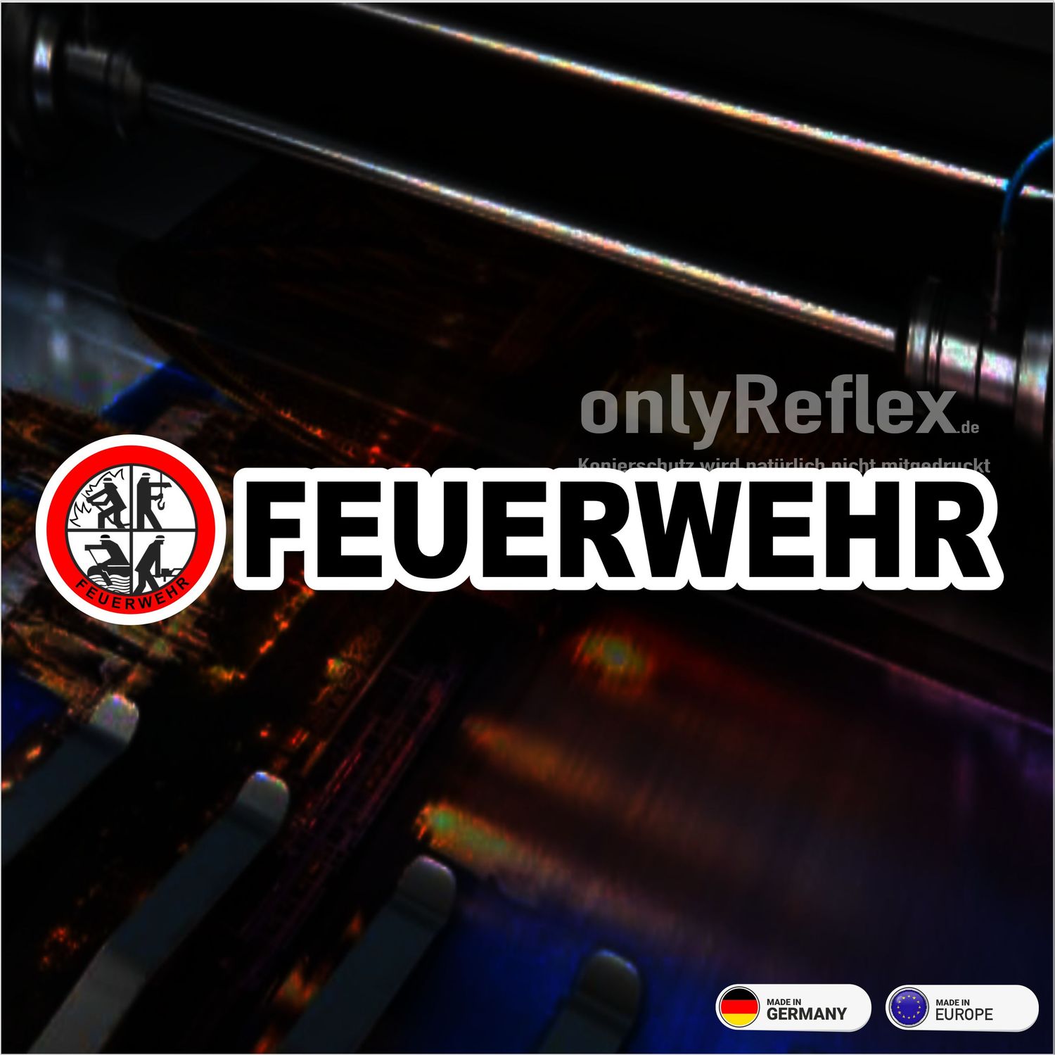 Feuerwehr mit Logo DFV  Aufkleber