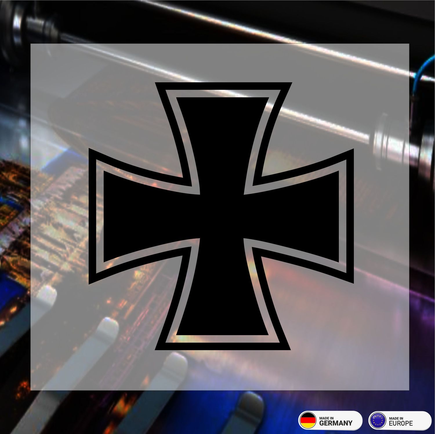 Eisernes Kreuz Konturgeschnitten- Aufkleber
