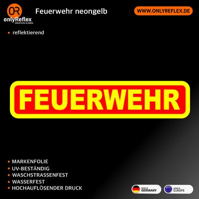 Feuerwehr neongelb - Aufkleber Feuerwehr neongelb - Aufkleber