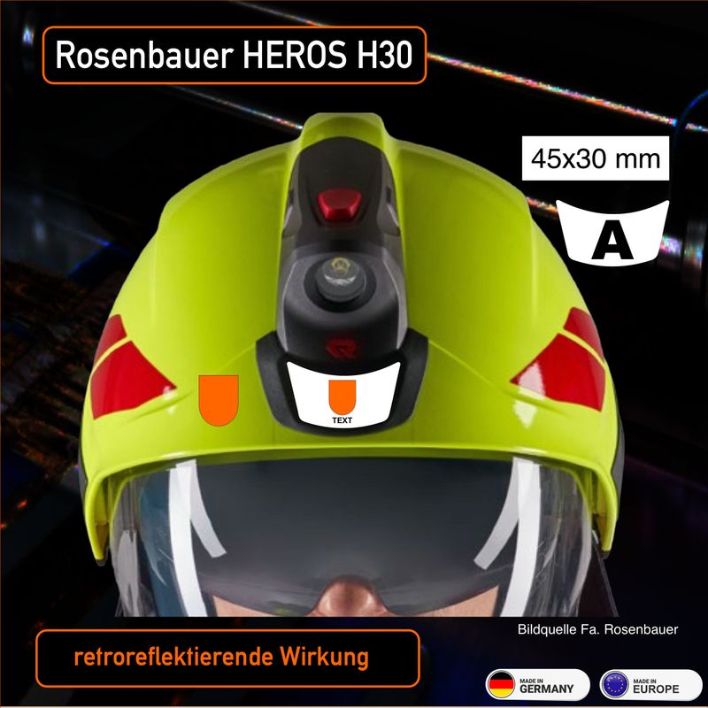 Rosenbauer HEROS H30 - Helmbeschriftung