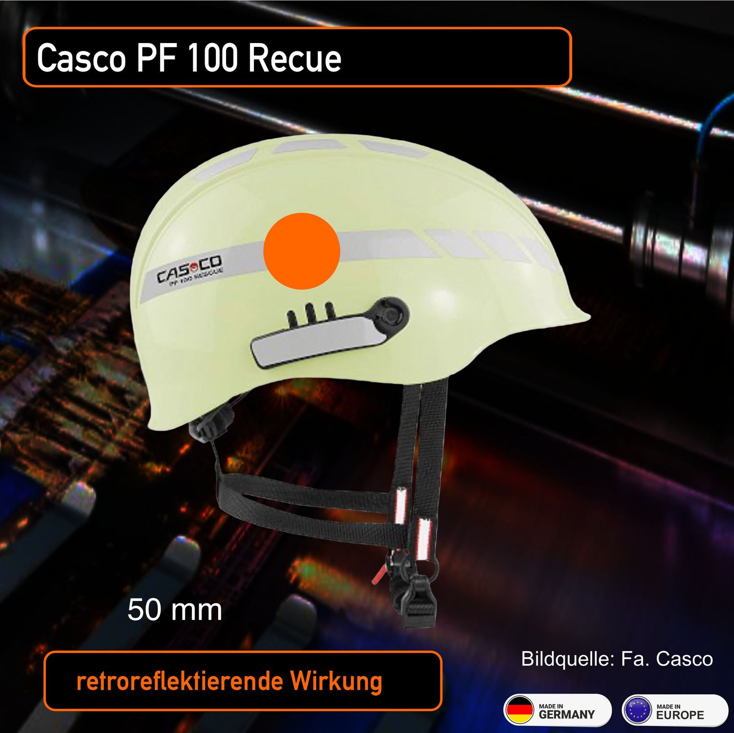 Casco PF 100 Rescue und Gams - Helmbeschriftung