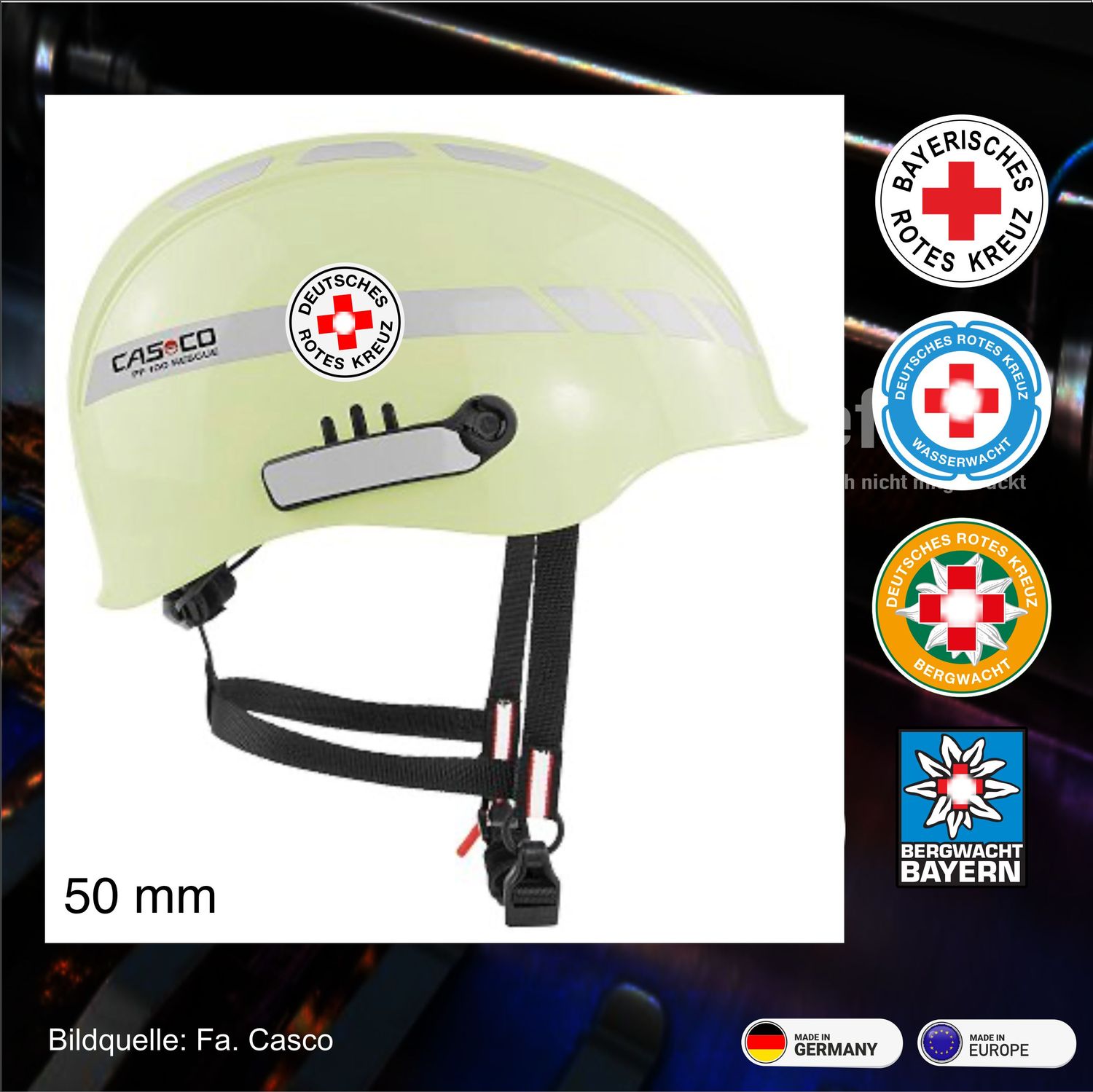 Casco PF 100 Rescue DRK Edition - Helmbeschriftung