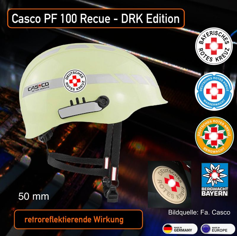 Casco PF 100 Rescue und Gams - DRK Edition - Helmbeschriftung