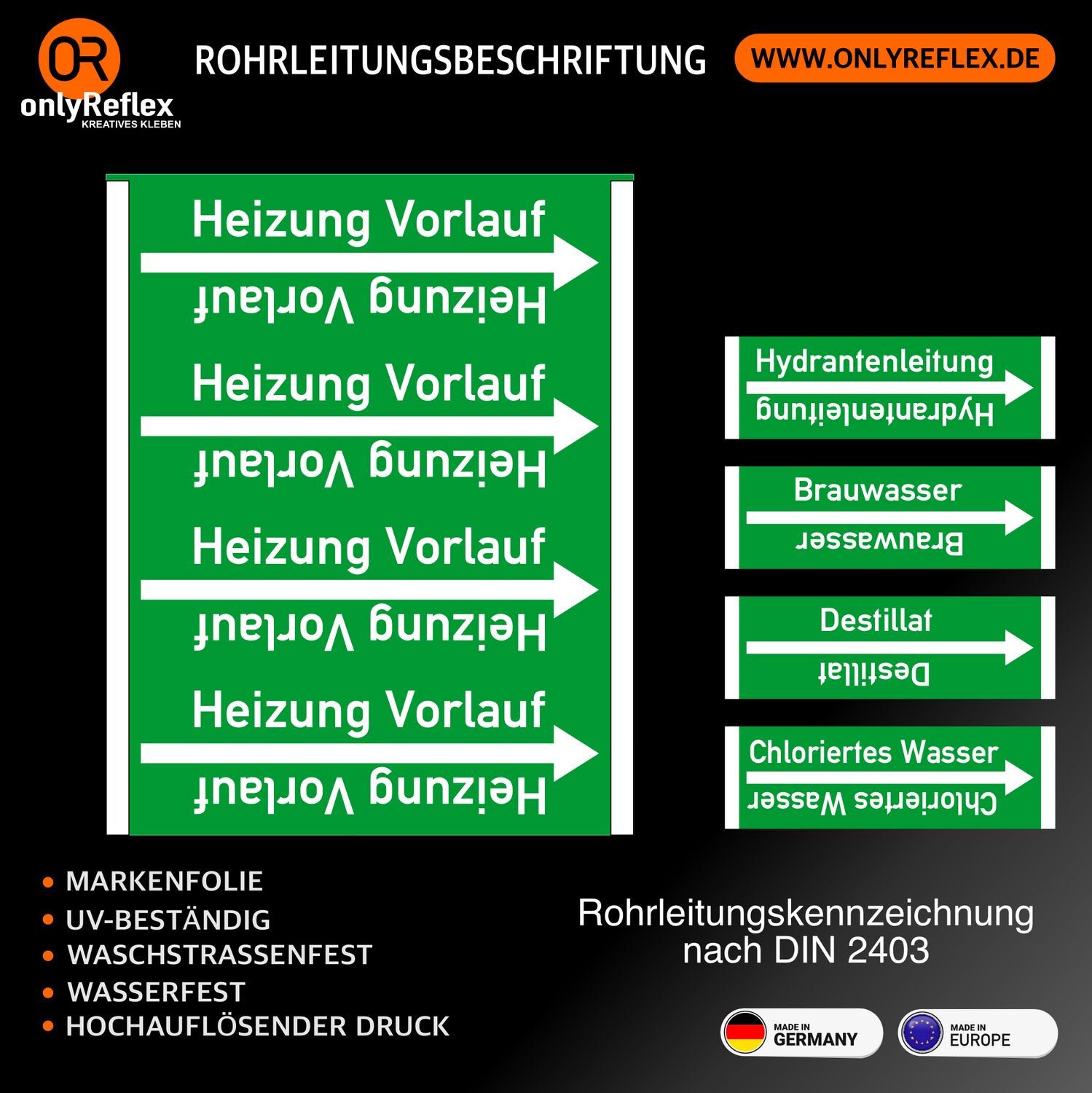 Rohrleitungsband Rohrleitungsband "Wasser"